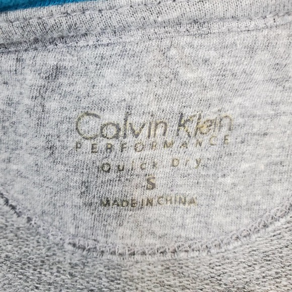Calvin Klein Performance Blue & Gray Colorblock Zip Front Hoodie Sz. S - Picture 3 of 8